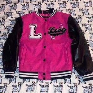 Varsity Jacket Pink & Black Girls’